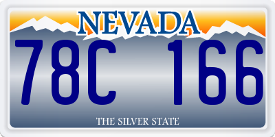 NV license plate 78C166