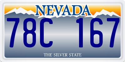 NV license plate 78C167