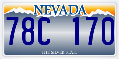 NV license plate 78C170