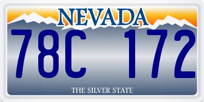 NV license plate 78C172