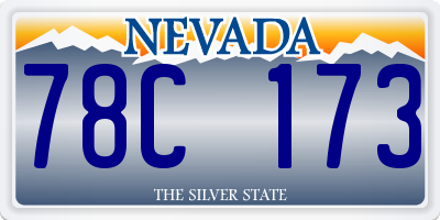 NV license plate 78C173