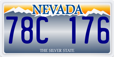 NV license plate 78C176