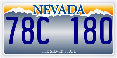 NV license plate 78C180