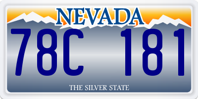 NV license plate 78C181