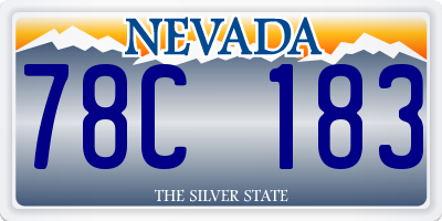 NV license plate 78C183