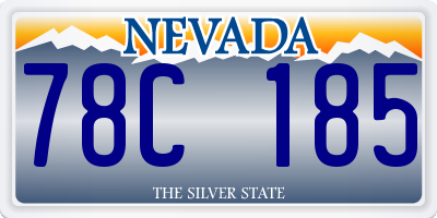 NV license plate 78C185