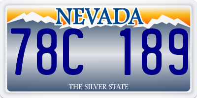 NV license plate 78C189