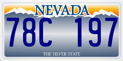 NV license plate 78C197