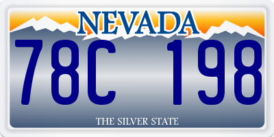 NV license plate 78C198