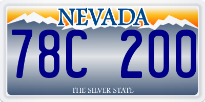 NV license plate 78C200