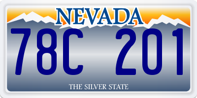 NV license plate 78C201