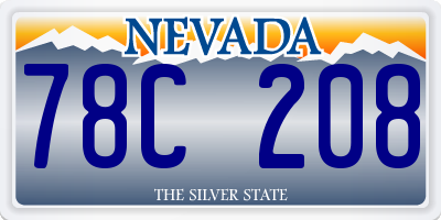 NV license plate 78C208