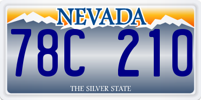 NV license plate 78C210