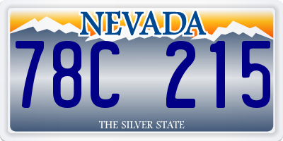 NV license plate 78C215