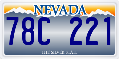 NV license plate 78C221