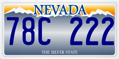 NV license plate 78C222