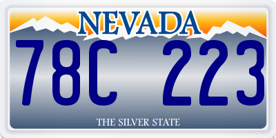 NV license plate 78C223