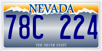 NV license plate 78C224