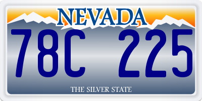 NV license plate 78C225