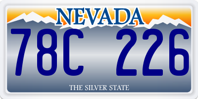 NV license plate 78C226