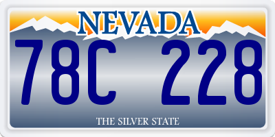 NV license plate 78C228