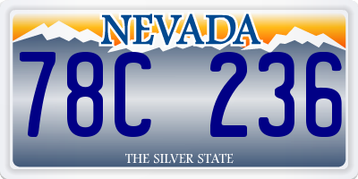 NV license plate 78C236