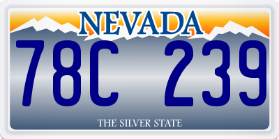 NV license plate 78C239