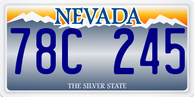 NV license plate 78C245