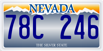 NV license plate 78C246