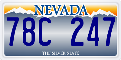 NV license plate 78C247
