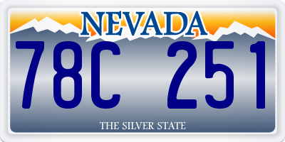 NV license plate 78C251