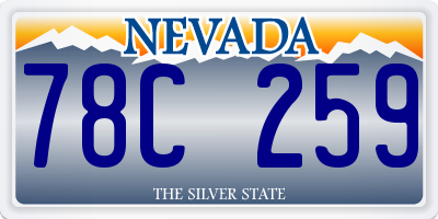 NV license plate 78C259