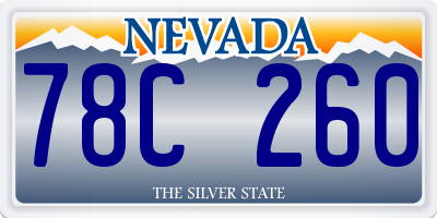 NV license plate 78C260