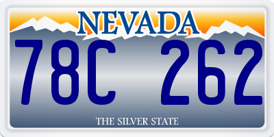 NV license plate 78C262