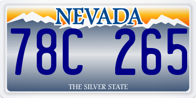 NV license plate 78C265