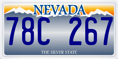 NV license plate 78C267