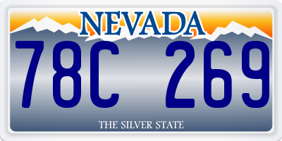 NV license plate 78C269