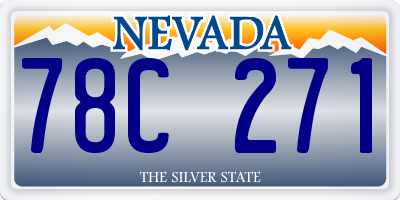 NV license plate 78C271