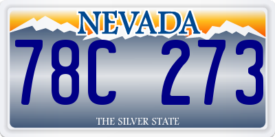 NV license plate 78C273