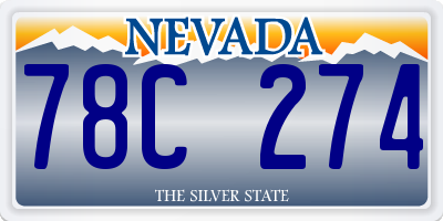 NV license plate 78C274