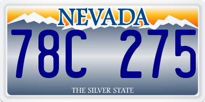 NV license plate 78C275