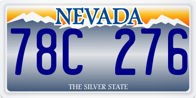 NV license plate 78C276