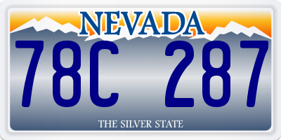 NV license plate 78C287