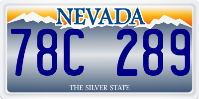 NV license plate 78C289