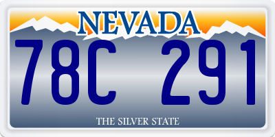 NV license plate 78C291