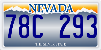 NV license plate 78C293