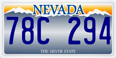 NV license plate 78C294