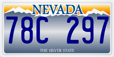 NV license plate 78C297