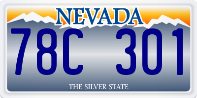 NV license plate 78C301