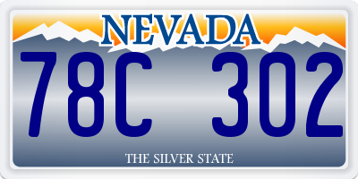 NV license plate 78C302